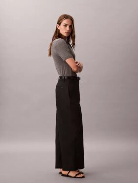 Pantalones chinos cropped de pierna ancha