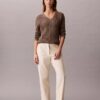 Pantalones chinos rectos de algodón elástico Pantalones chinos rectos de algodón elástico