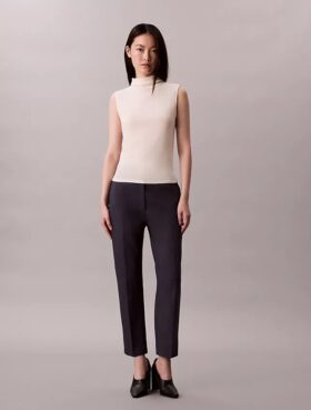 Pantalones chinos rectos de algodón elástico