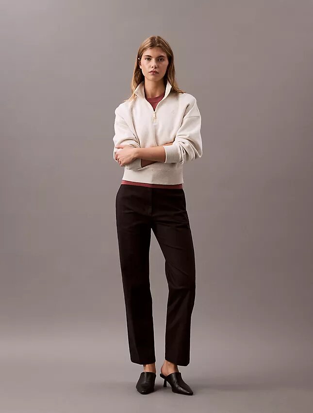 Pantalones chinos rectos de algodón elástico Pantalones chinos rectos de algodón elástico