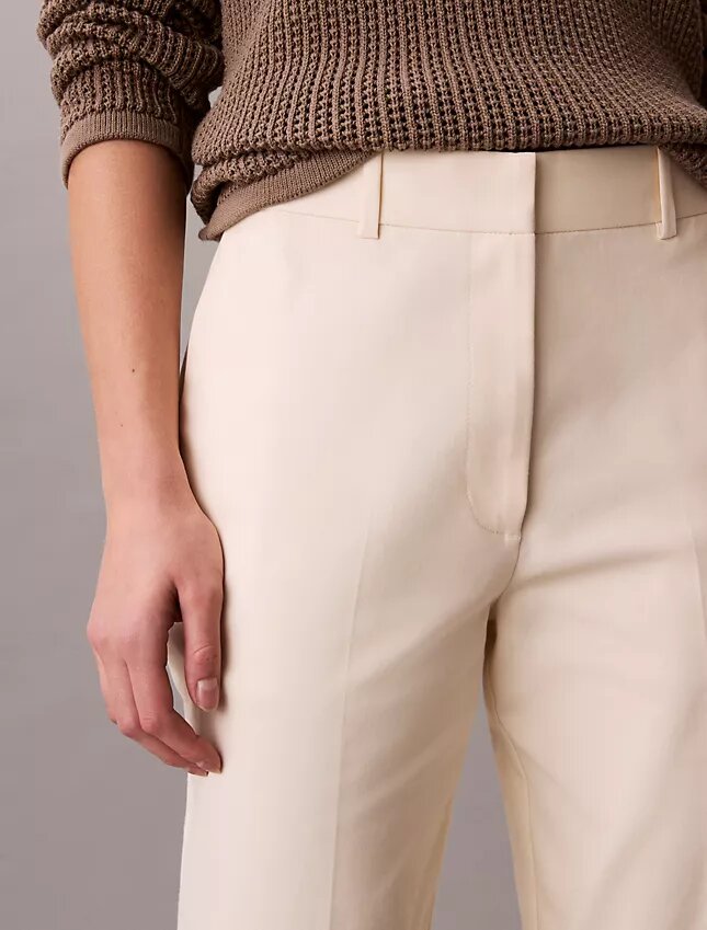 Pantalones chinos rectos de algodón elástico Pantalones chinos rectos de algodón elástico