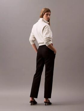 Pantalones chinos rectos de algodón elástico