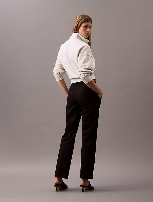 Pantalones chinos rectos de algodón elástico Pantalones chinos rectos de algodón elástico