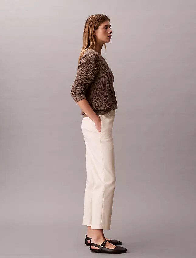 Pantalones chinos rectos de algodón elástico Pantalones chinos rectos de algodón elástico