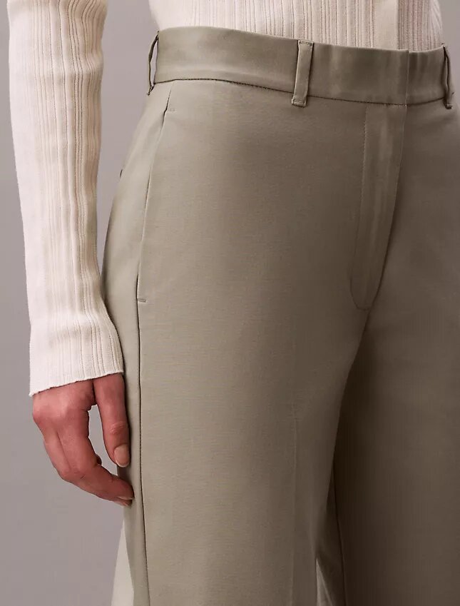 Pantalones chinos rectos de algodón elástico Pantalones chinos rectos de algodón elástico