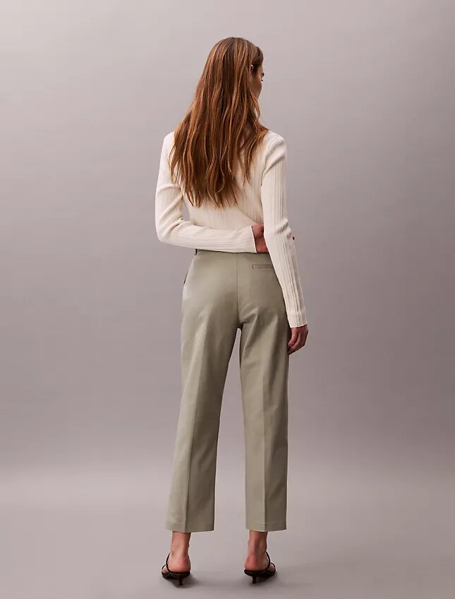 Pantalones chinos rectos de algodón elástico Pantalones chinos rectos de algodón elástico
