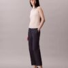 Pantalones chinos rectos de algodón elástico