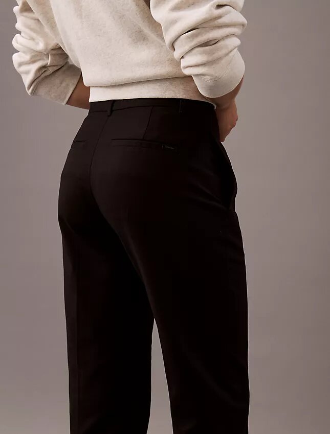 Pantalones chinos rectos de algodón elástico Pantalones chinos rectos de algodón elástico