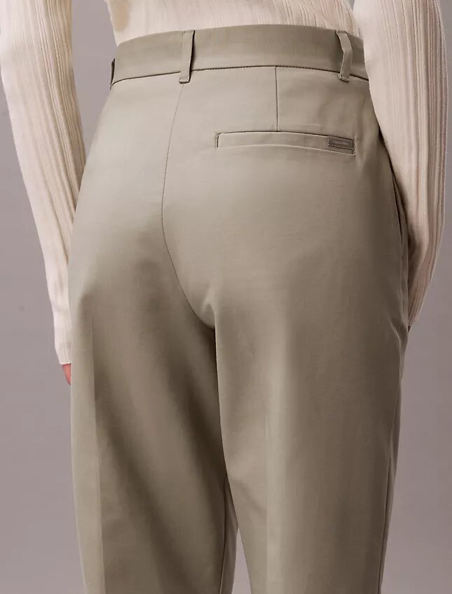 Pantalones chinos rectos de algodón elástico Pantalones chinos rectos de algodón elástico