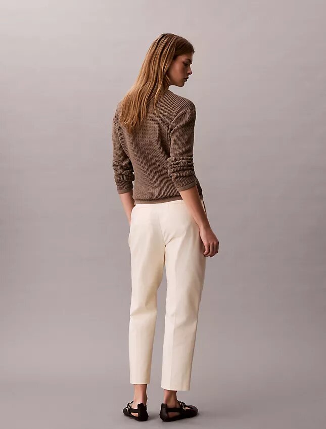 Pantalones chinos rectos de algodón elástico Pantalones chinos rectos de algodón elástico