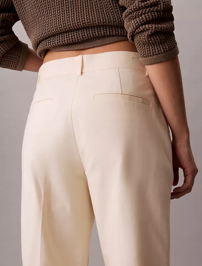 Pantalones chinos rectos de algodón elástico Pantalones chinos rectos de algodón elástico