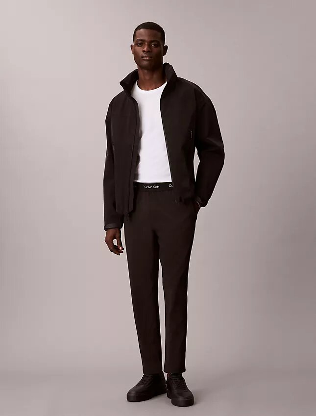 Pantalones con cintura tejida y logotipo deportivo moderno Pantalones con cintura tejida y logotipo deportivo moderno