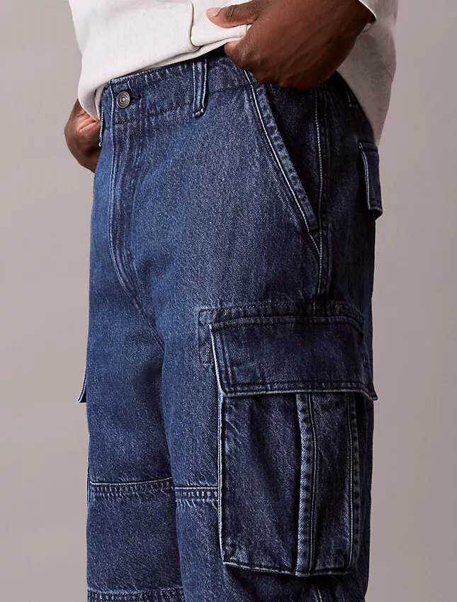Pantalones cortos cargo de Denim estilo años 90 Pantalones cortos cargo de Denim estilo años 90