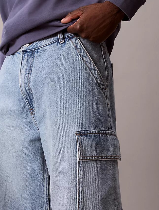 Pantalones cortos cargo de Denim estilo años 90 Pantalones cortos cargo de Denim estilo años 90