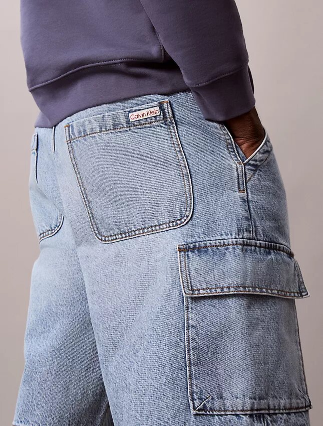 Pantalones cortos cargo de Denim estilo años 90 Pantalones cortos cargo de Denim estilo años 90