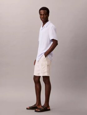 Pantalones cortos cargo de mezcla de lino