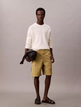 Pantalones cortos cargo de sarga Cotton Stretch de algodón