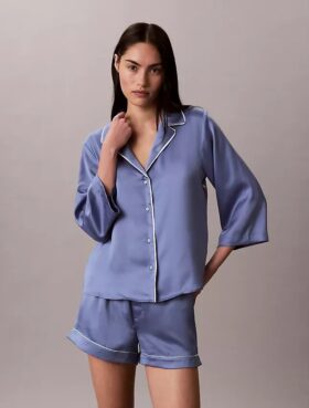 Pantalones cortos con brillo satinado Pantalones cortos con brillo satinado