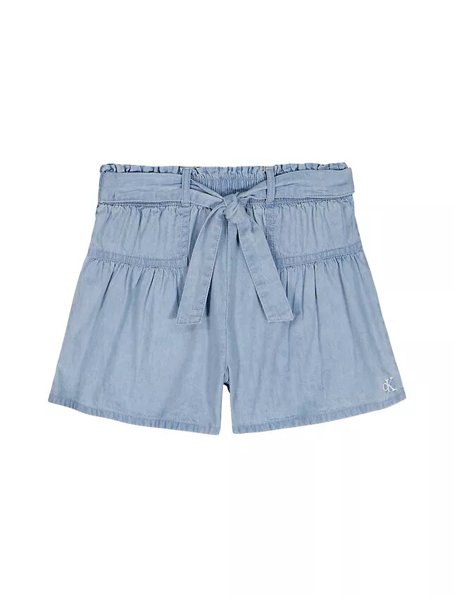 Pantalones cortos con lazo en la cintura para niñas Pantalones cortos con lazo en la cintura para niñas