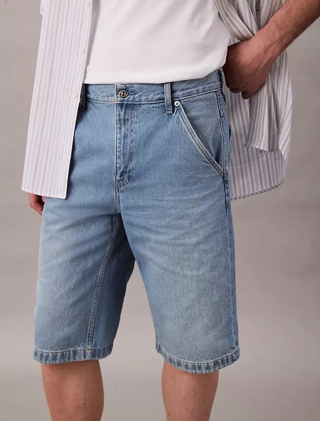 Pantalones cortos de carpintero de Denim estilo años 90 Pantalones cortos de carpintero de Denim estilo años 90