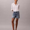 Pantalones cortos de Denim con corte en A Pantalones cortos de Denim con corte en A