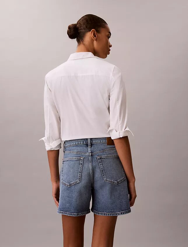 Pantalones cortos de Denim con corte en A Pantalones cortos de Denim con corte en A