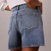 Pantalones cortos de Denim con corte en A Pantalones cortos de Denim con corte en A