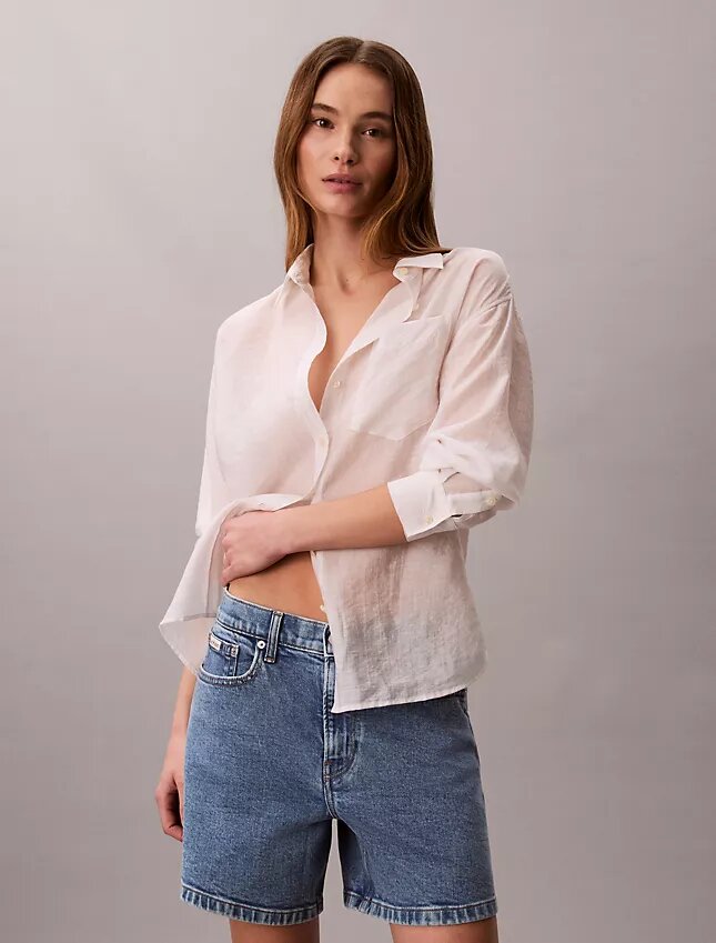 Pantalones cortos de Denim con corte en A Pantalones cortos de Denim con corte en A