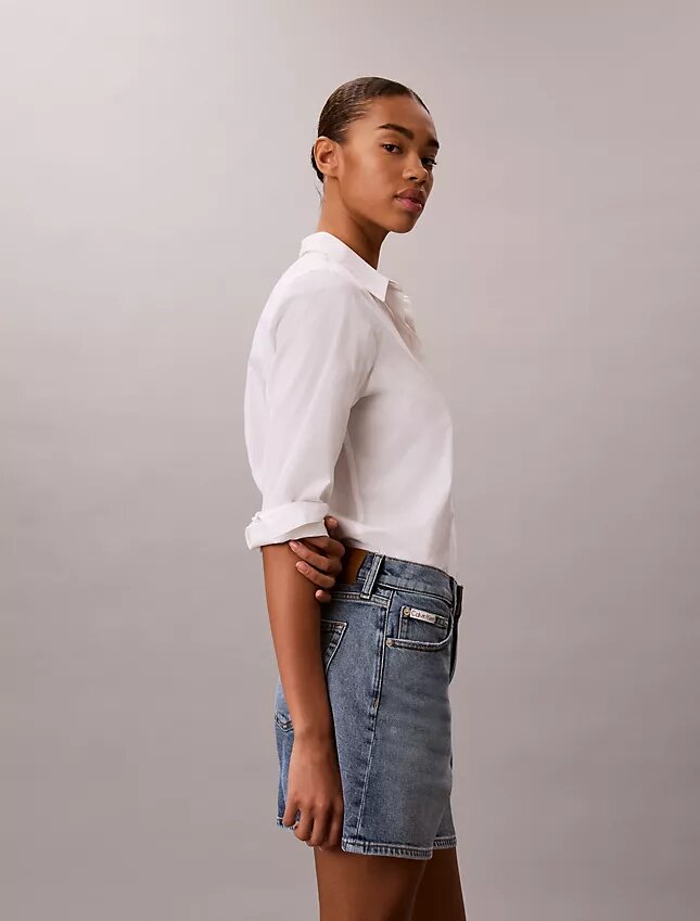Pantalones cortos de Denim con corte en A Pantalones cortos de Denim con corte en A
