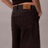 Pantalones cortos de Denim con corte en A y dobladillo enrollado Pantalones cortos de Denim con corte en A y dobladillo enrollado