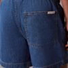 Pantalones cortos de Denim con mezcla de lino Pantalones cortos de Denim con mezcla de lino