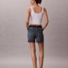 Pantalones cortos de Denim de talle alto Pantalones cortos de Denim de talle alto