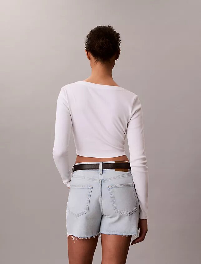 Pantalones cortos de Denim de talle alto Pantalones cortos de Denim de talle alto