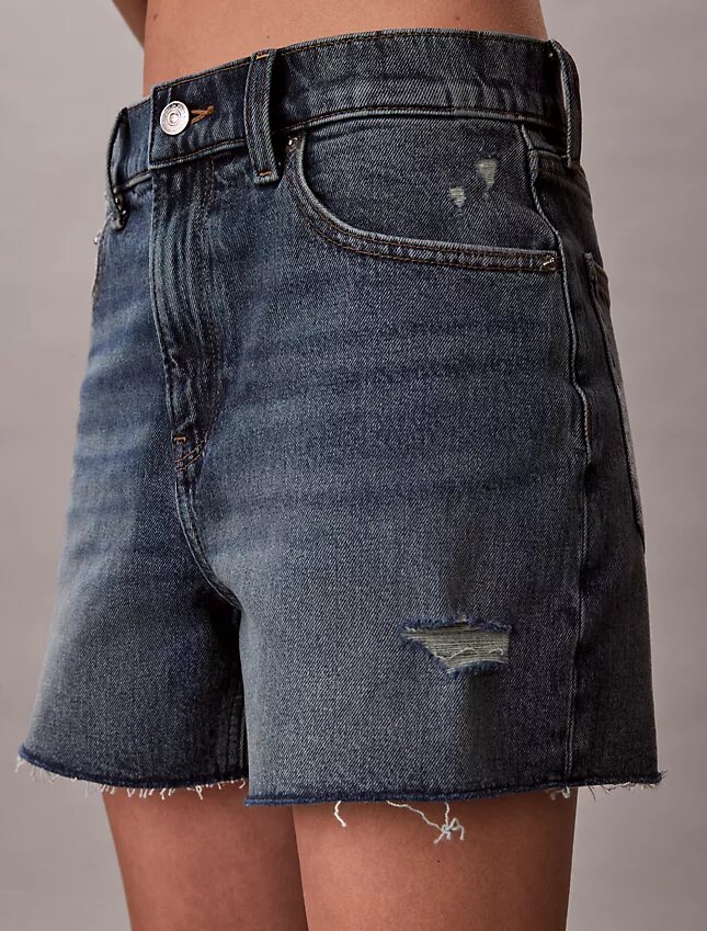 Pantalones cortos de Denim de talle alto Pantalones cortos de Denim de talle alto