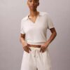 Pantalones cortos de doble gasa sin cordón Pantalones cortos de doble gasa sin cordón