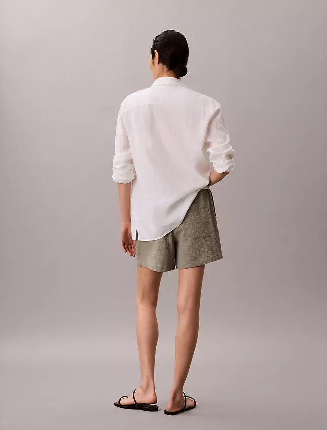 Pantalones cortos de doble gasa sin cordón Pantalones cortos de doble gasa sin cordón