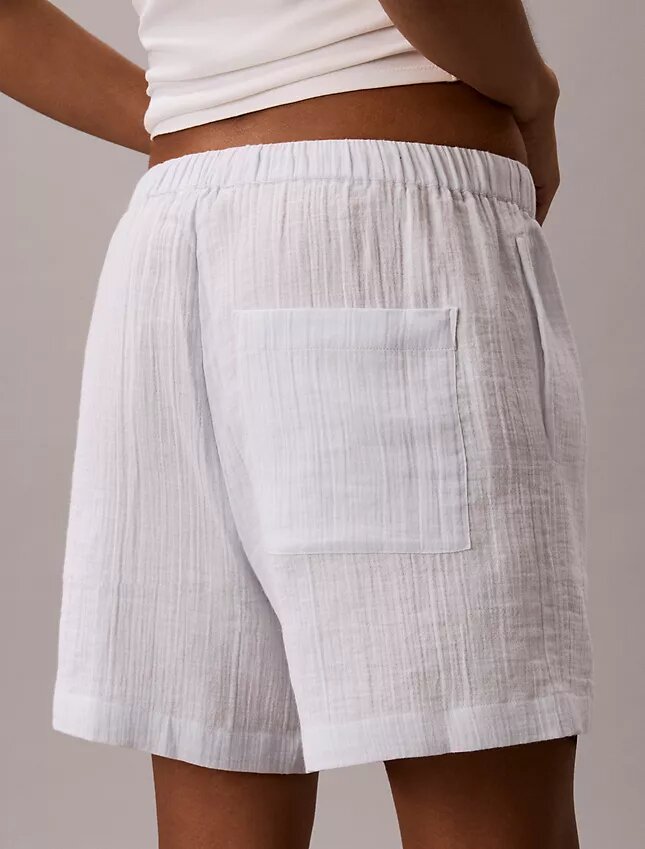 Pantalones cortos de doble gasa sin cordón Pantalones cortos de doble gasa sin cordón
