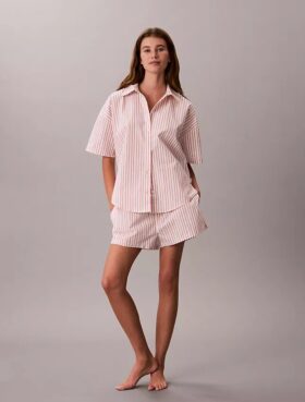 Pantalones cortos de dormir de popelín de algodón Pantalones cortos de dormir de popelín de algodón