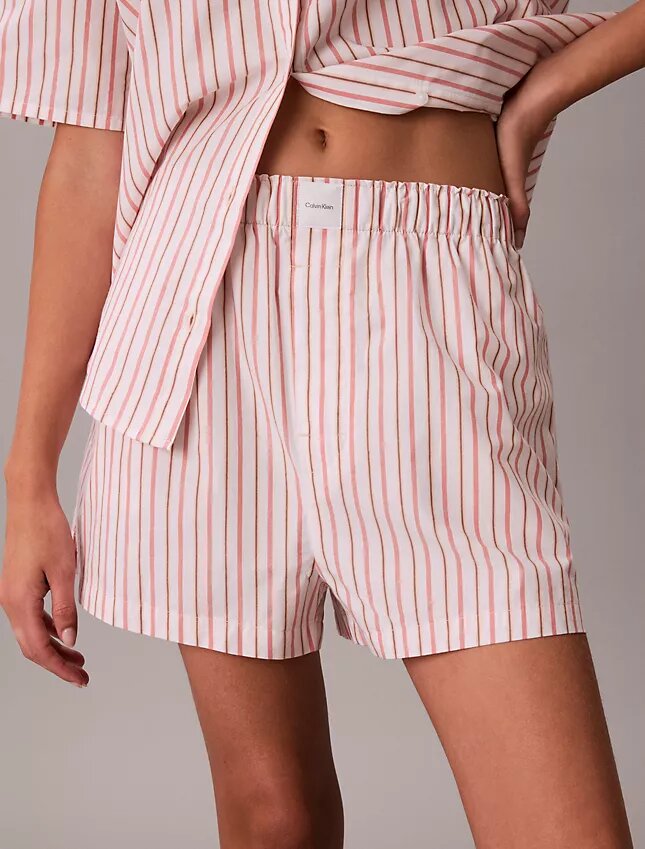 Pantalones cortos de dormir de popelín de algodón Pantalones cortos de dormir de popelín de algodón