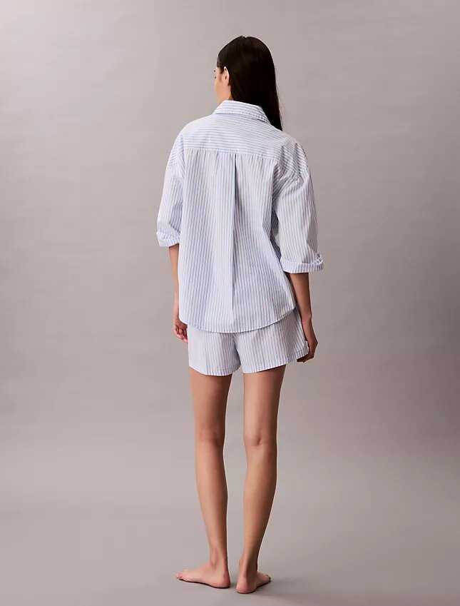 Pantalones cortos de dormir de popelín de algodón Pantalones cortos de dormir de popelín de algodón