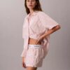 Pantalones cortos de dormir de popelín de algodón Pantalones cortos de dormir de popelín de algodón