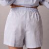 Pantalones cortos de dormir de popelín de algodón Pantalones cortos de dormir de popelín de algodón