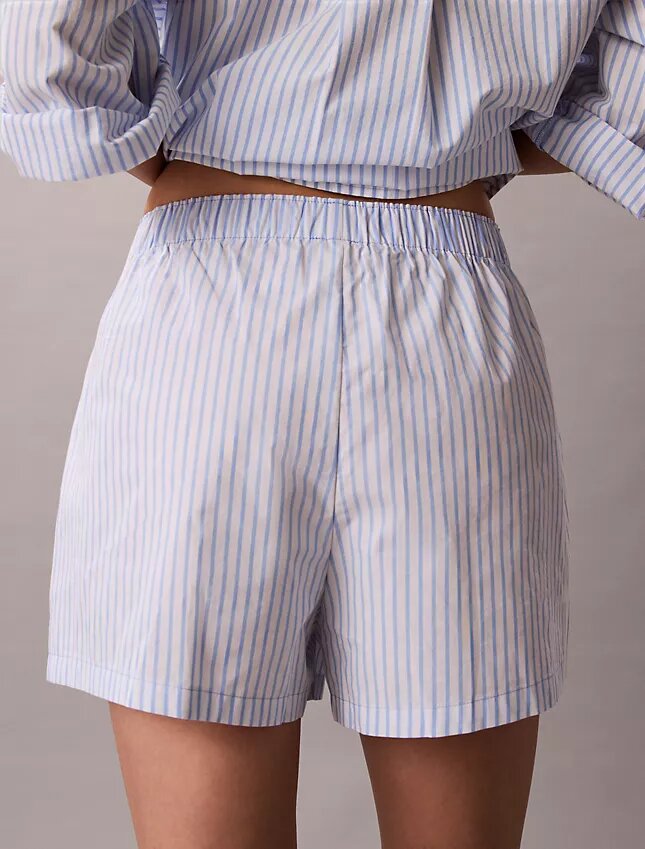 Pantalones cortos de dormir de popelín de algodón Pantalones cortos de dormir de popelín de algodón