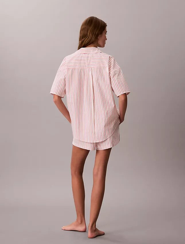 Pantalones cortos de dormir de popelín de algodón Pantalones cortos de dormir de popelín de algodón
