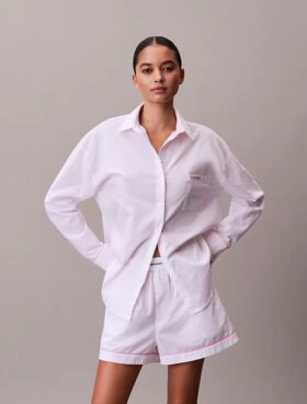 Pantalones cortos de dormir de popelín de algodón para el Día de San Valentín