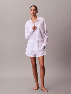 Pantalones cortos de dormir de popelín de algodón para el Día de San Valentín