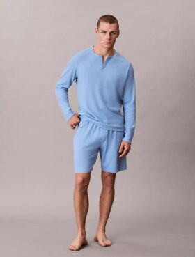 Pantalones cortos de dormir de punto waffle
