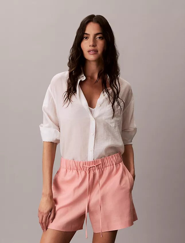 Pantalones cortos de lino y algodón Pantalones cortos de lino y algodón