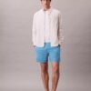 Pantalones cortos de lino y algodón sin cremallera Pantalones cortos de lino y algodón sin cremallera