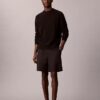 Pantalones cortos de lino y algodón sin cremallera Pantalones cortos de lino y algodón sin cremallera